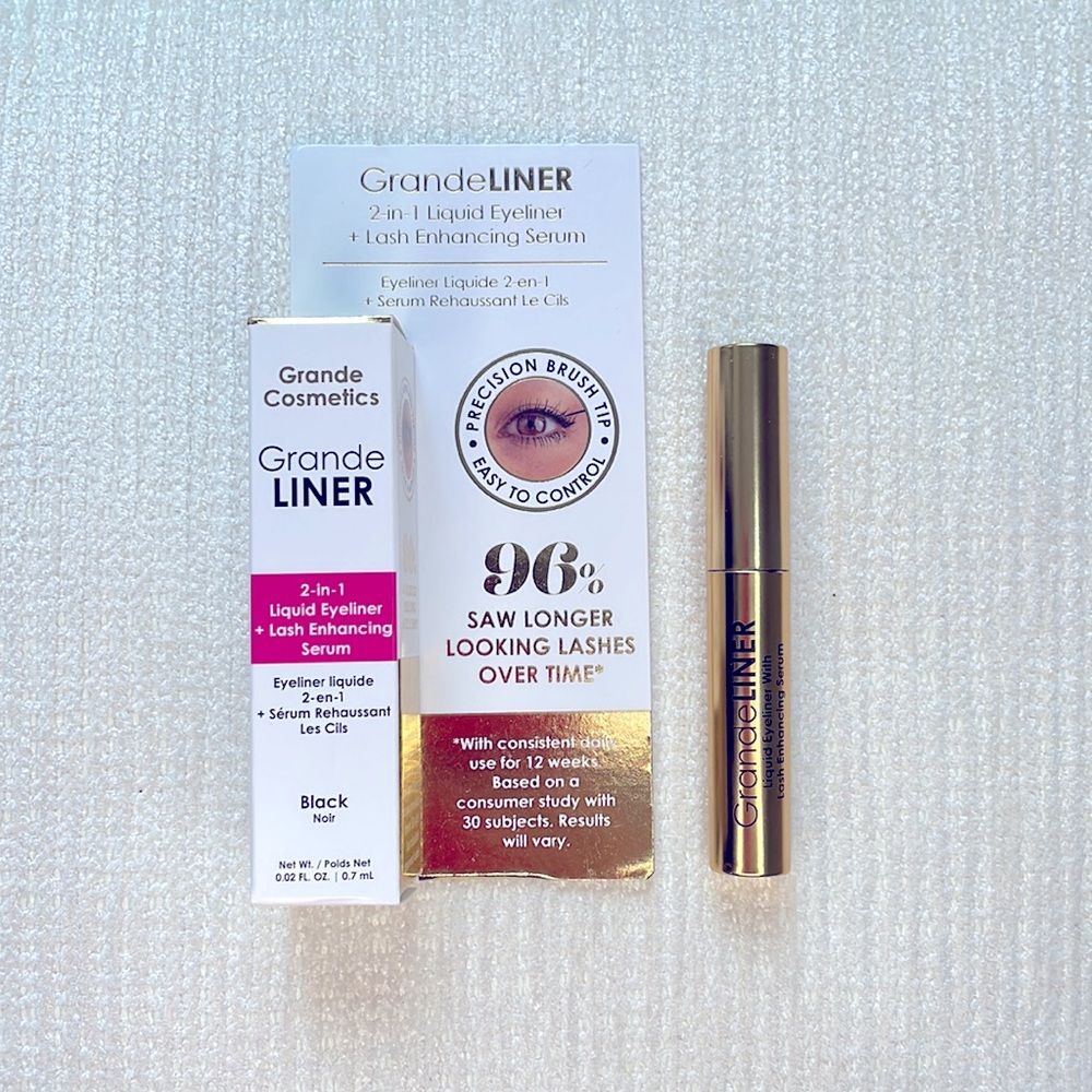 Grande Cosmetics Grande Liner 2 n 1 Eyeliner Black Lash Lengthening Mini Size